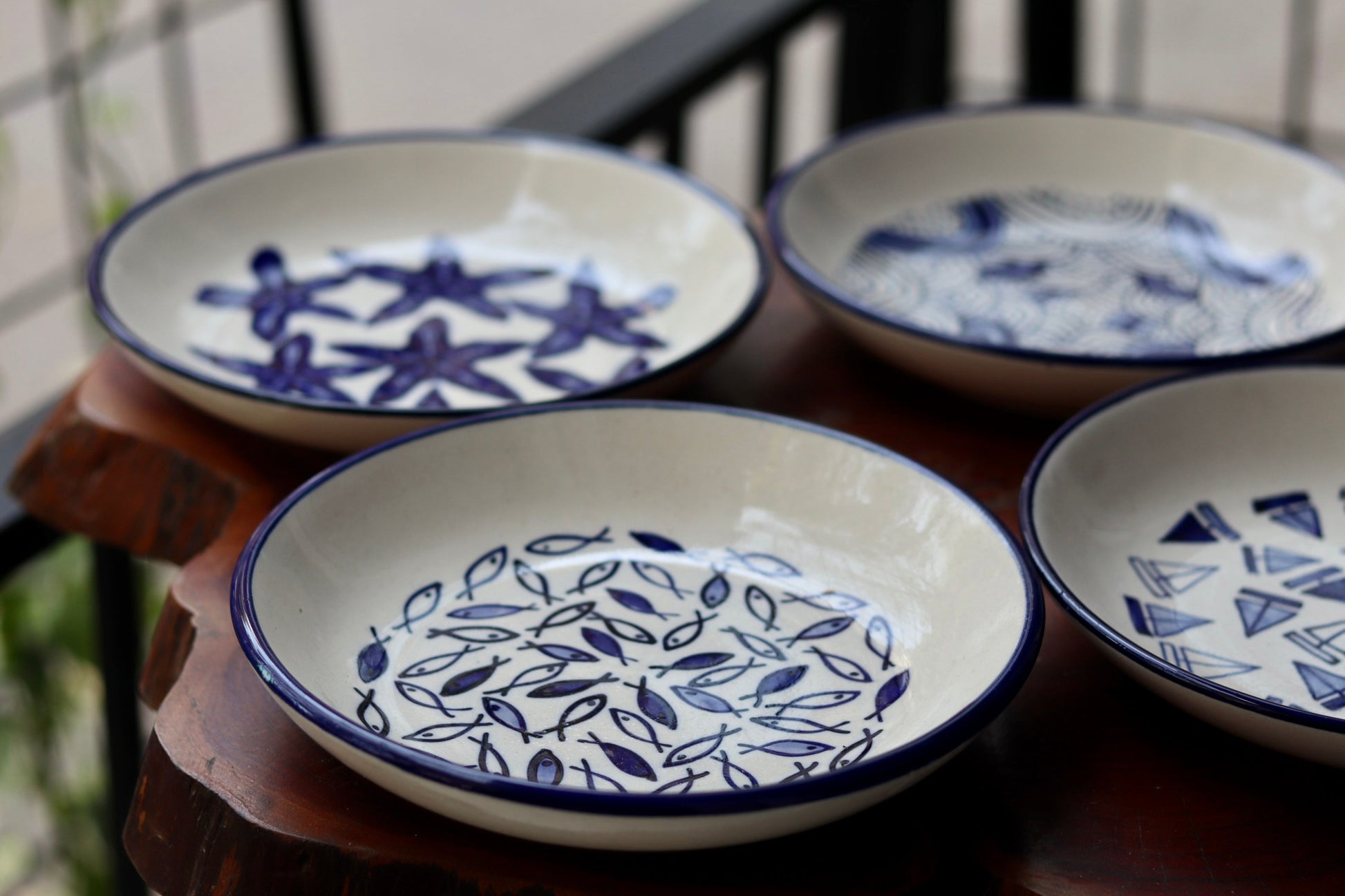 Handmade ceramic serveware pasta plates
