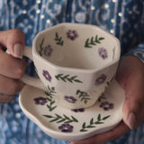 Lavender Fields Mug & Handmade Dessert Plate