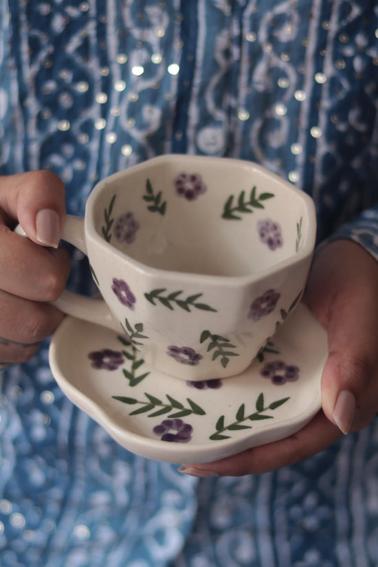 Lavender Fields Mug & Handmade Dessert Plate