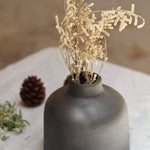 Black bud vase made by ceramic