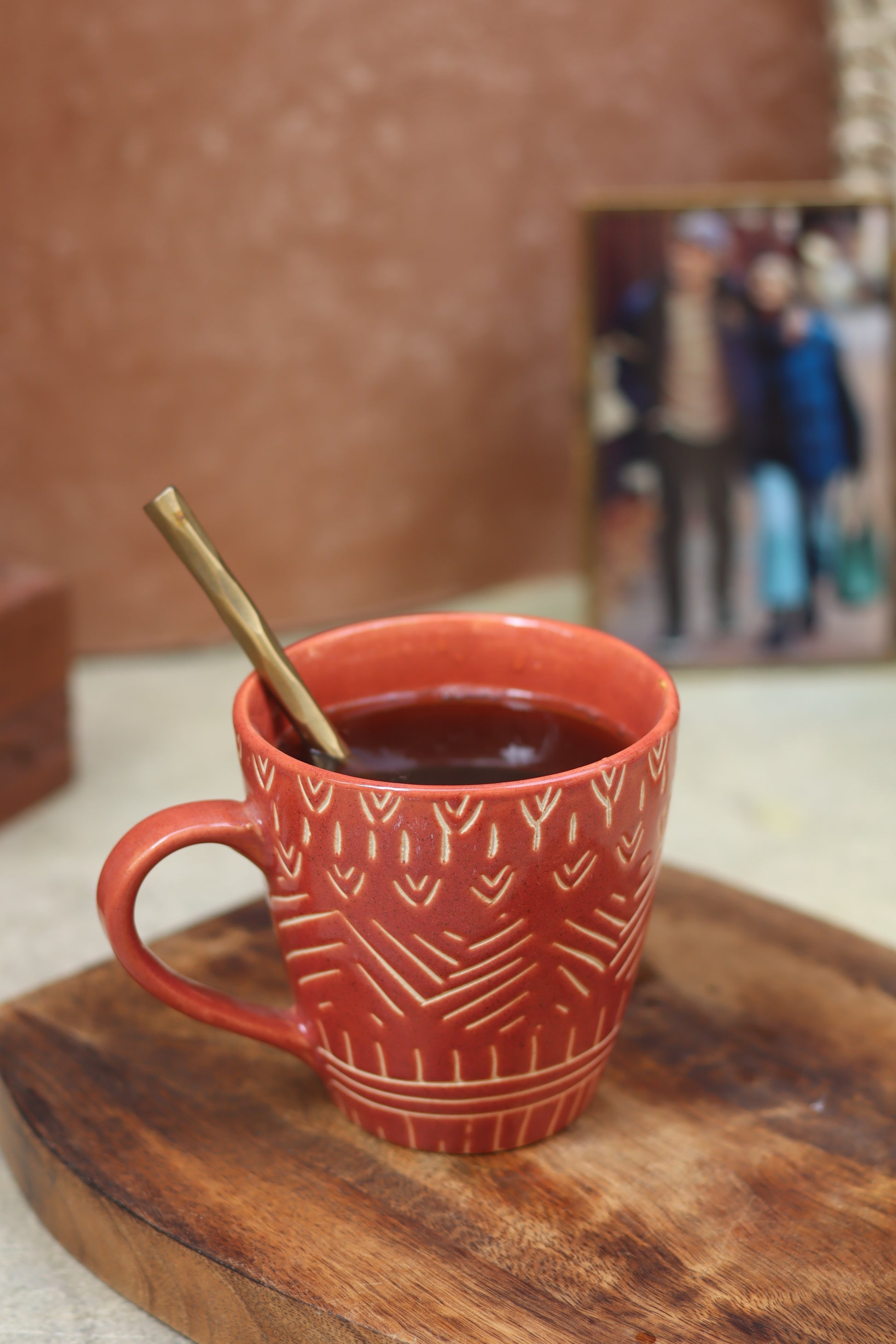 Rust Carved Mug