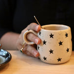 handmade star mug with spoon