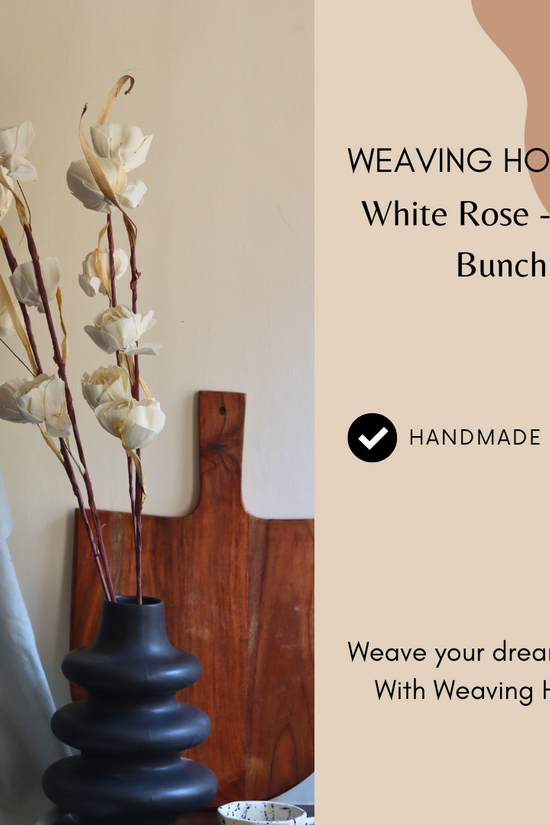 Natural dried white peony flower bouquet