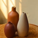 handmade earthy embrace vase set of three combo