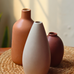 set of three vases with dinfferent design