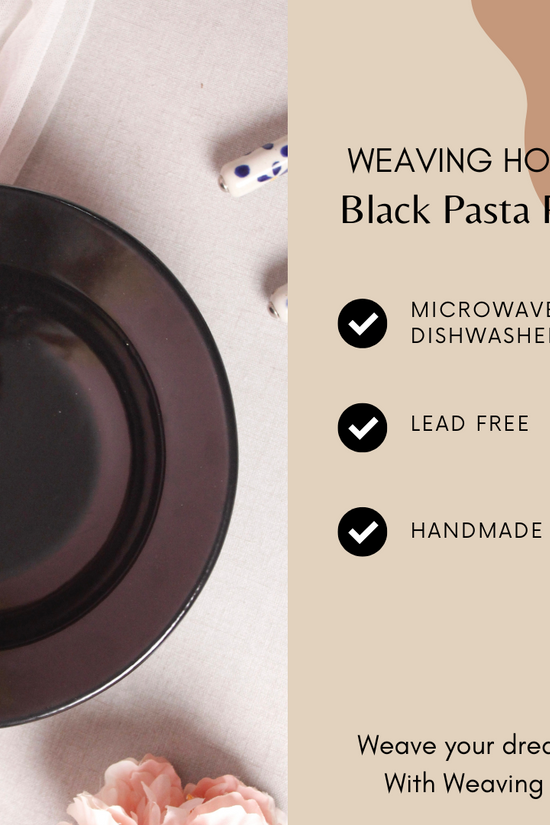 Black pasta plate significations