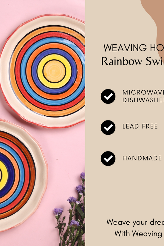 Rainbow swirl plate significations 