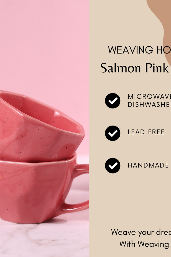 Salmon pink coffee mug specification