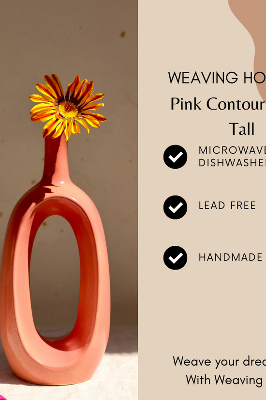 Pink contour vase tall significations