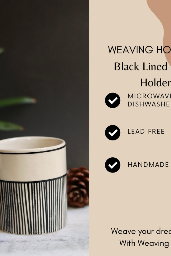Black lined brush holder specifications