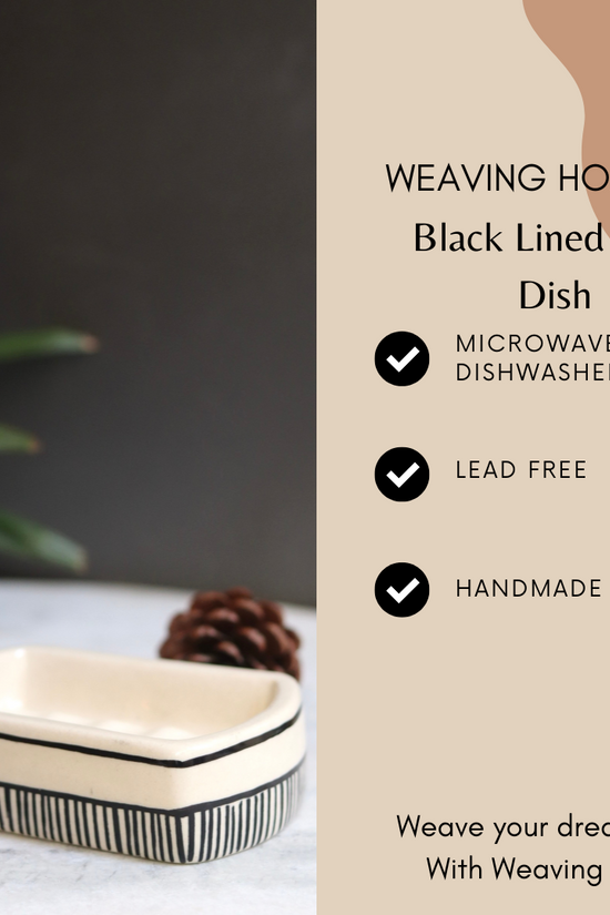 Black Lined Soap Dish