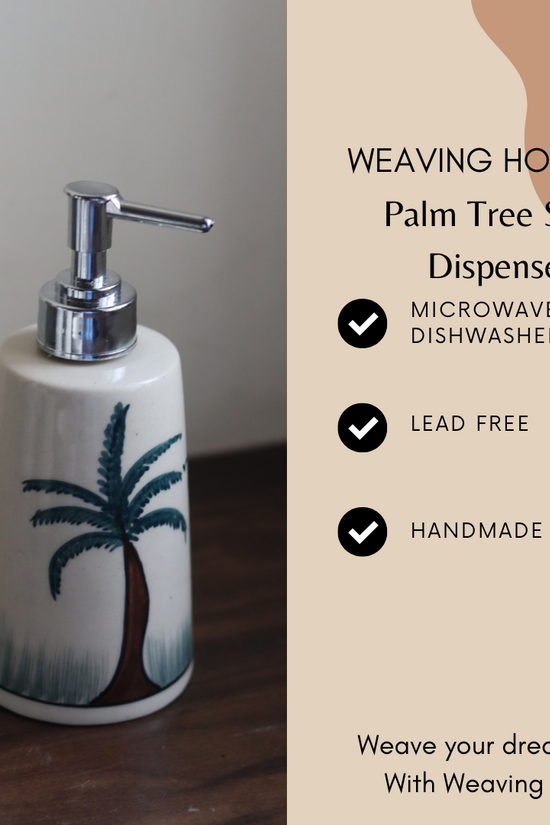 Handmade palm tree soap dispenser significations