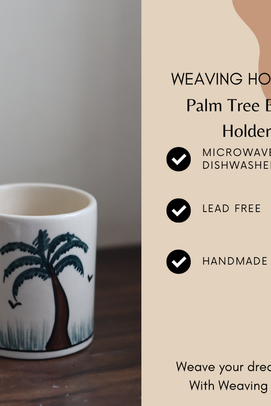 Brush holder palm tree significations 