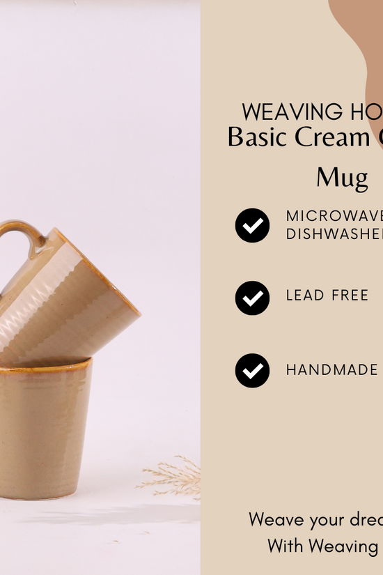 Cream coffee mugs specifications