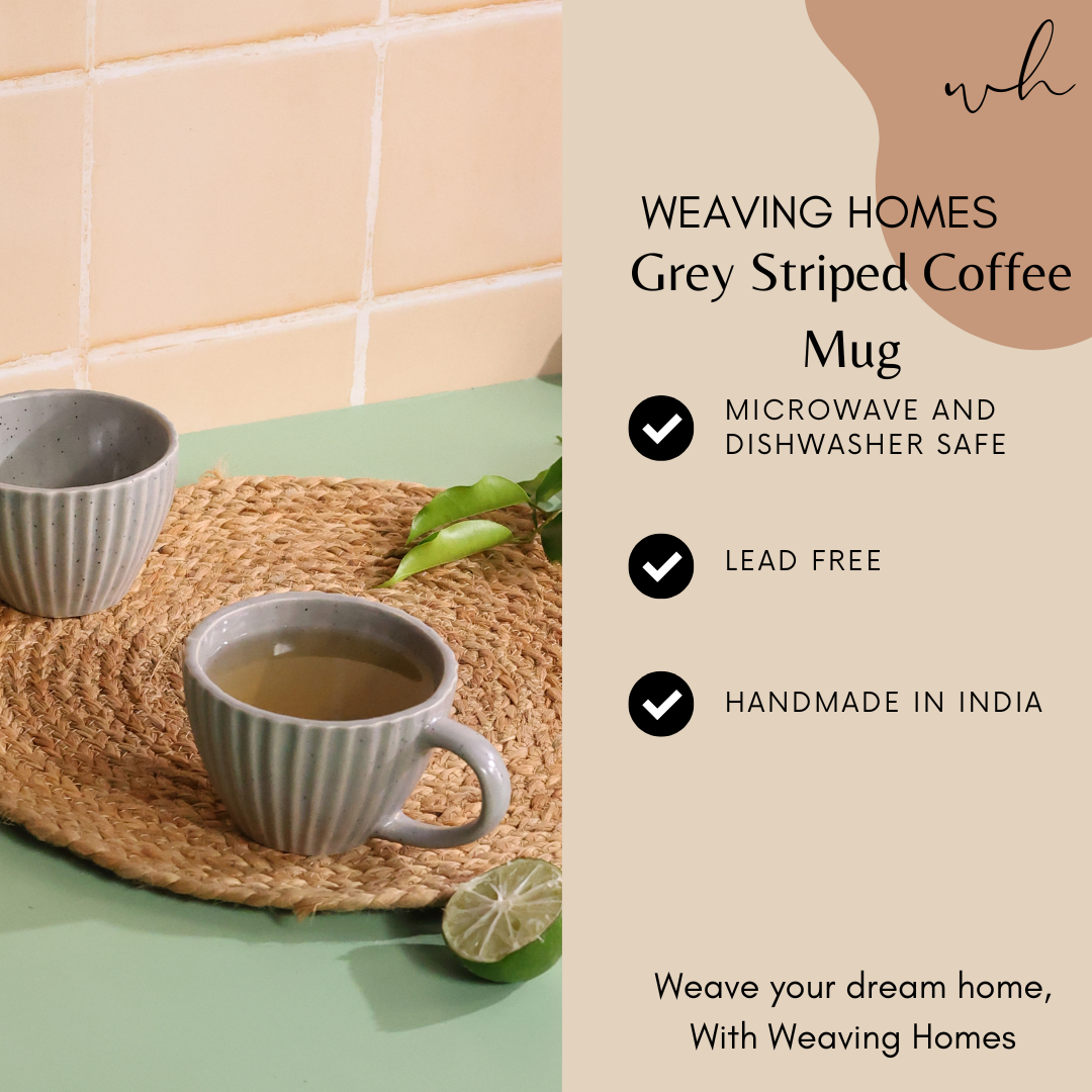 Striped coffee mugs specifications
