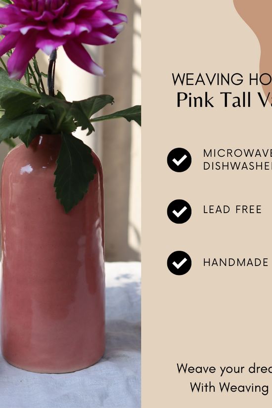 Pink Tall Vase Specifications