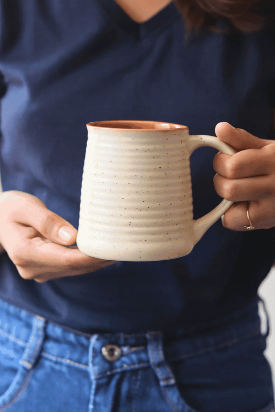 White Speckled Coffee Mug