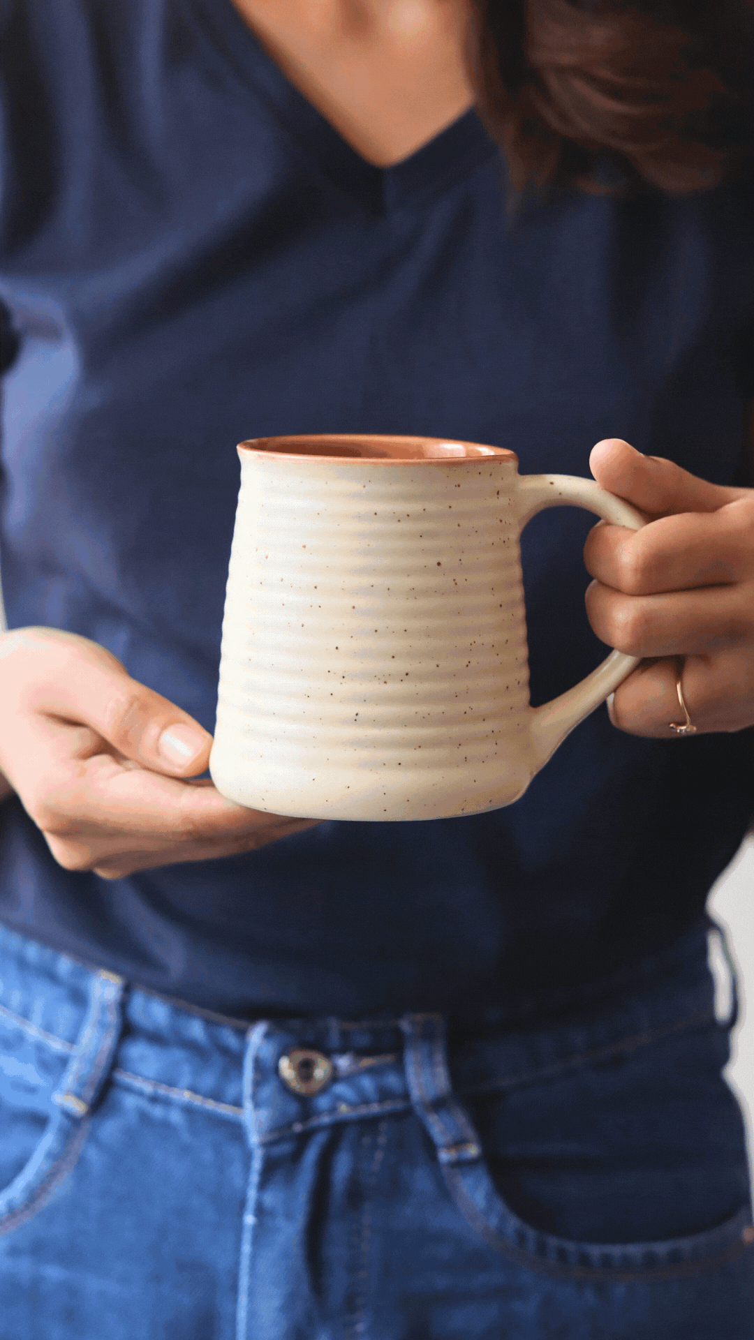 White Speckled Coffee Mug