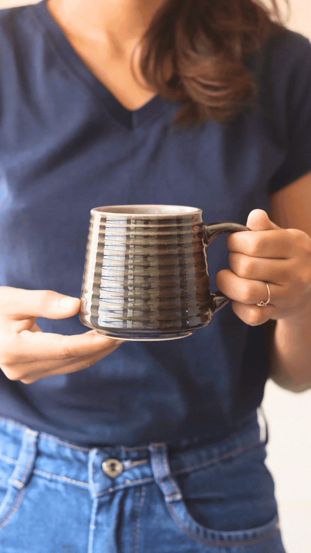 Glossy Black Coffee Mug