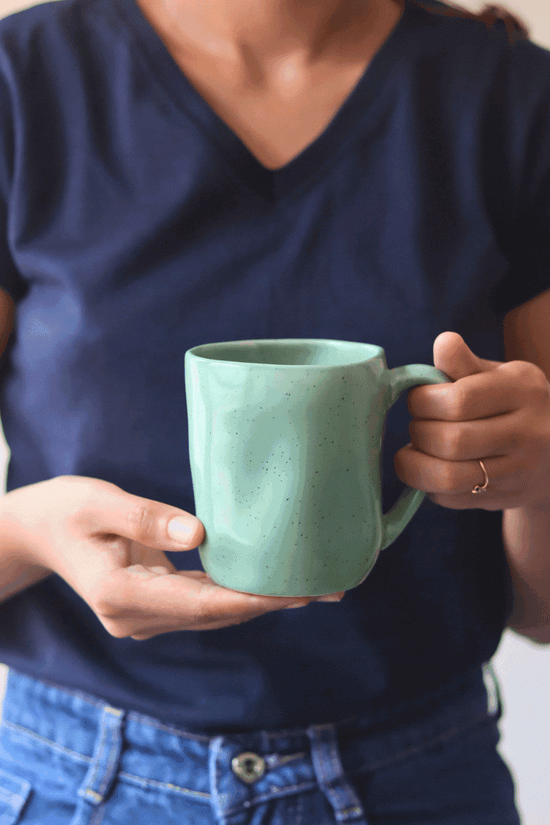 Sage Green Wavy Mug