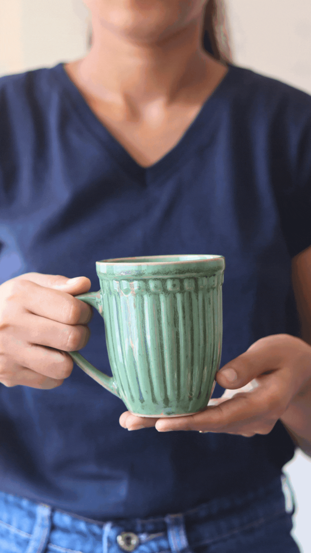 Moss Green Vintage Mug