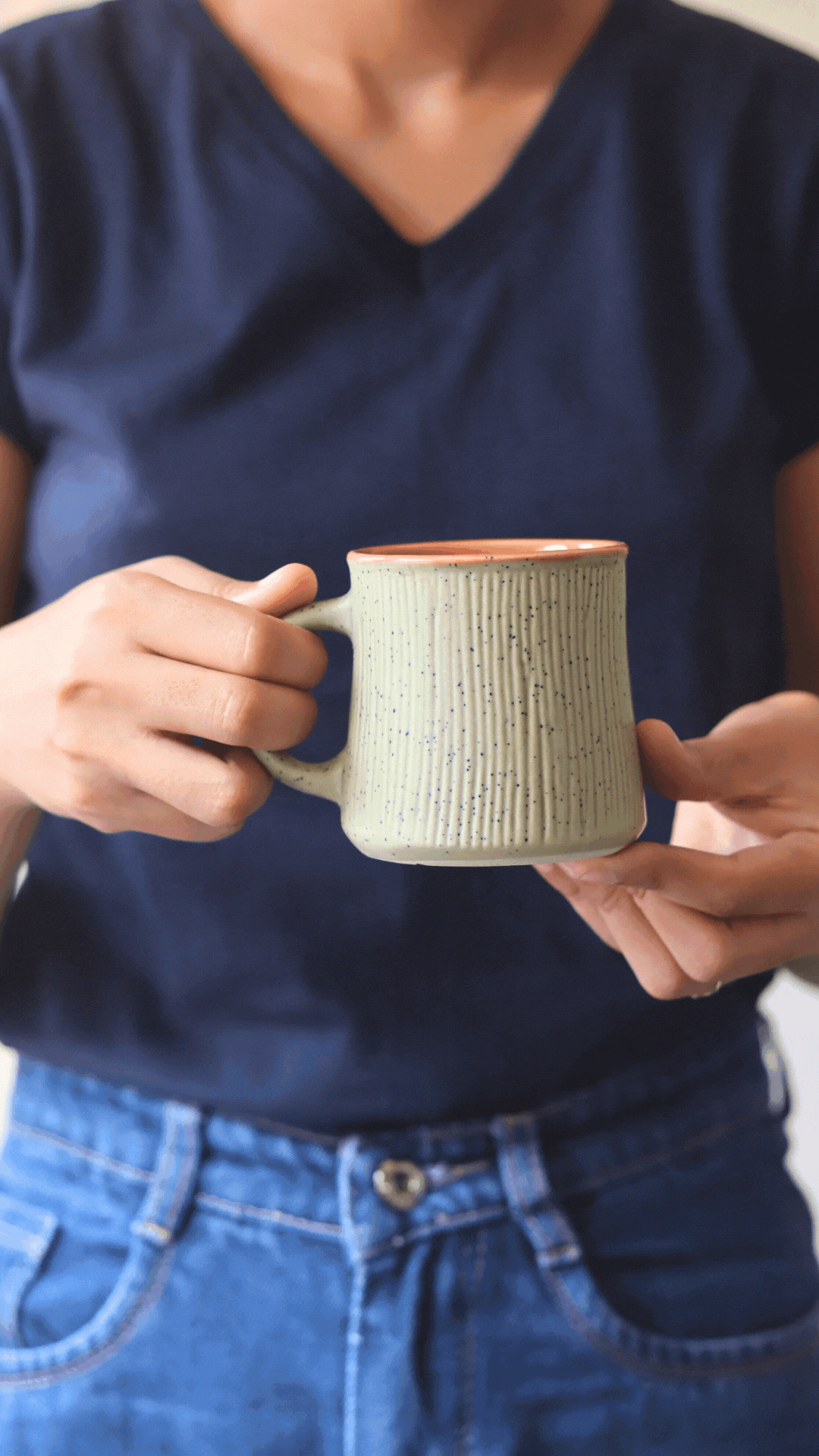 Olive Etching Chai Cup