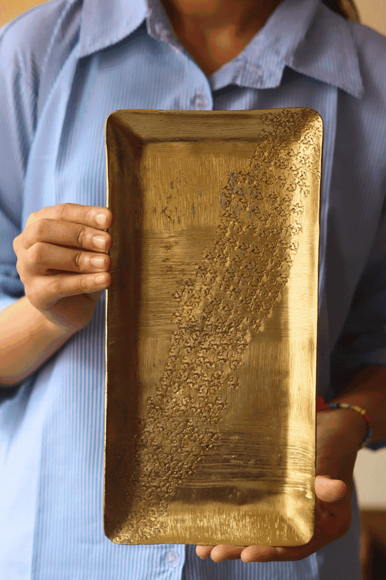 Gold Hammered Platter