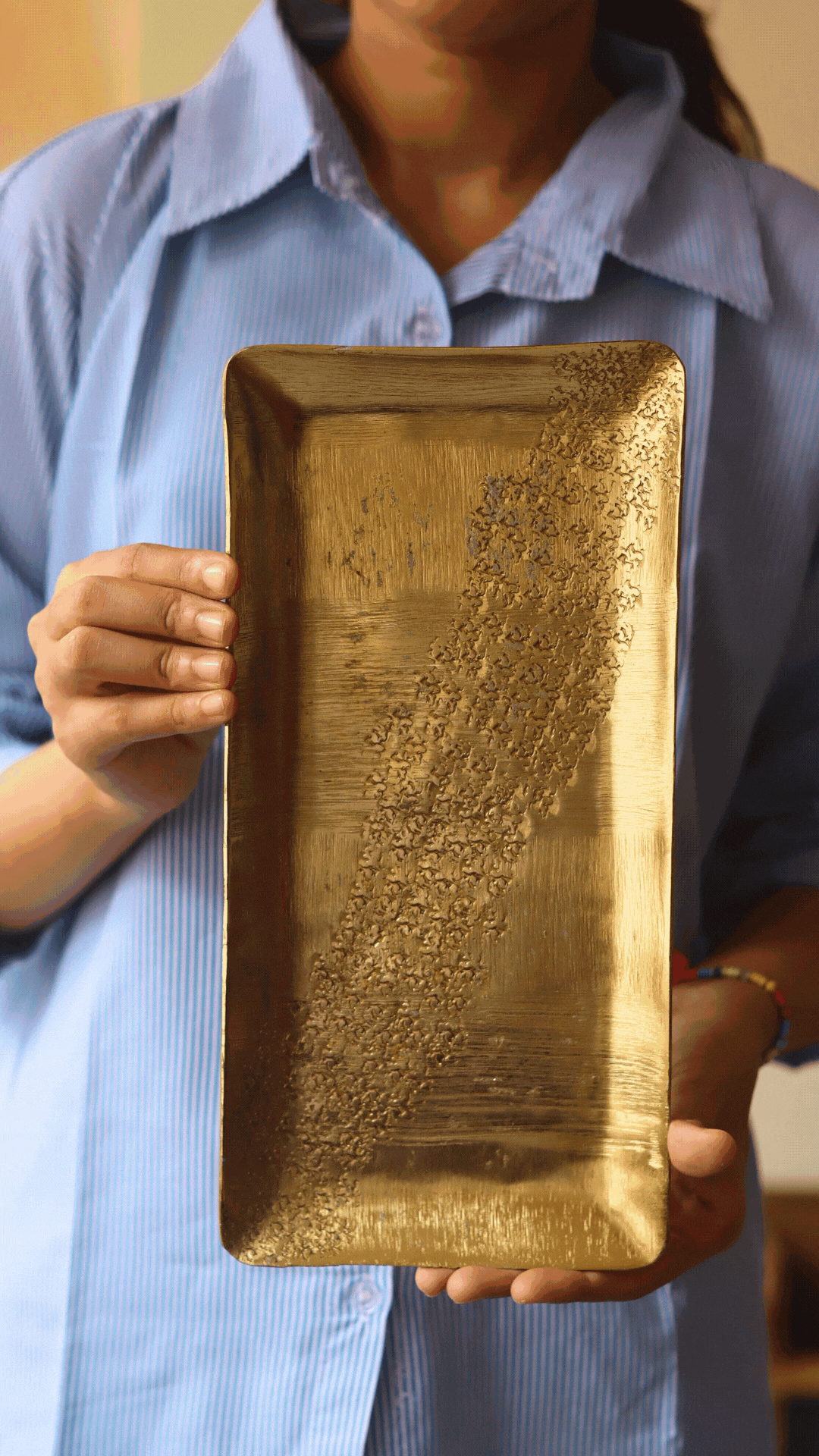 Gold Hammered Platter