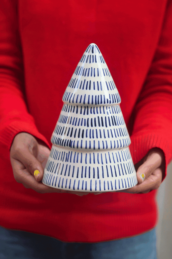 Blue Lined Christmas Tree