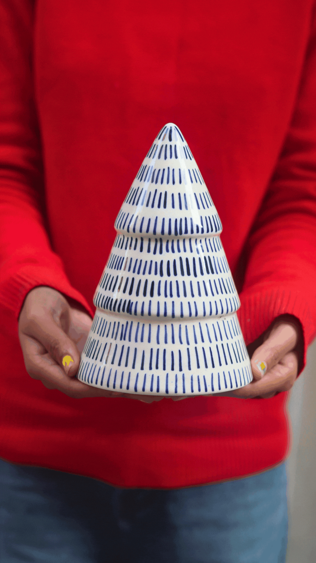 Blue Lined Christmas Tree