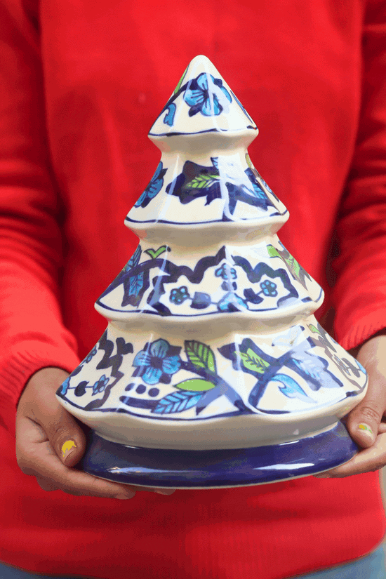 White & Blue Christmas Tree