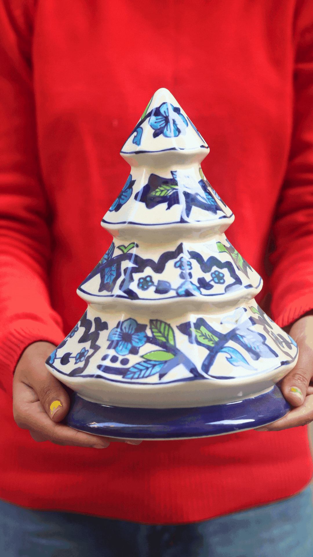 White & Blue Christmas Tree