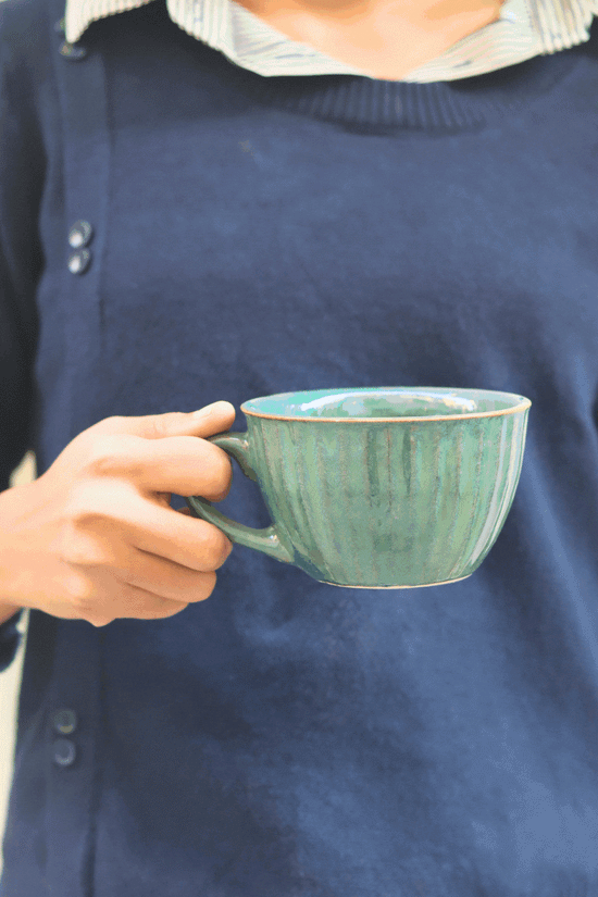Cozy Soup Cup - Metallic Green