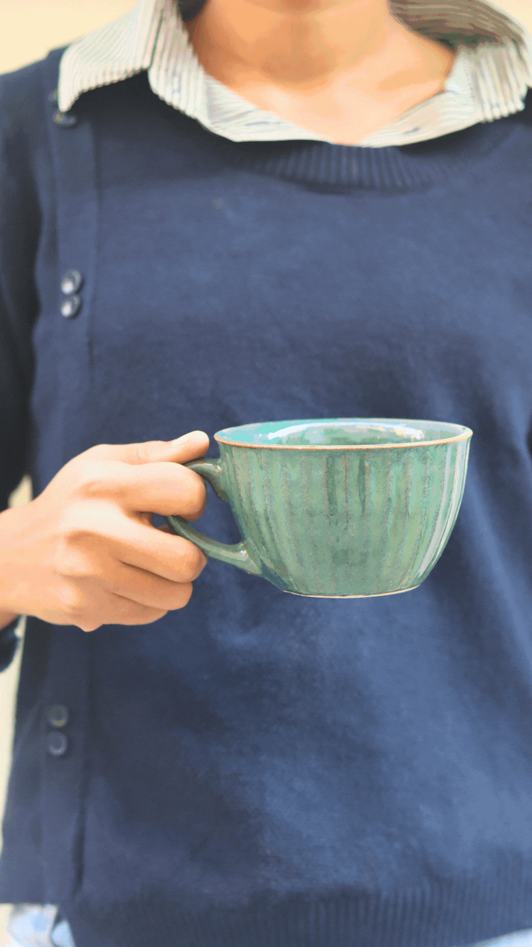 Cozy Soup Cup - Metallic Green