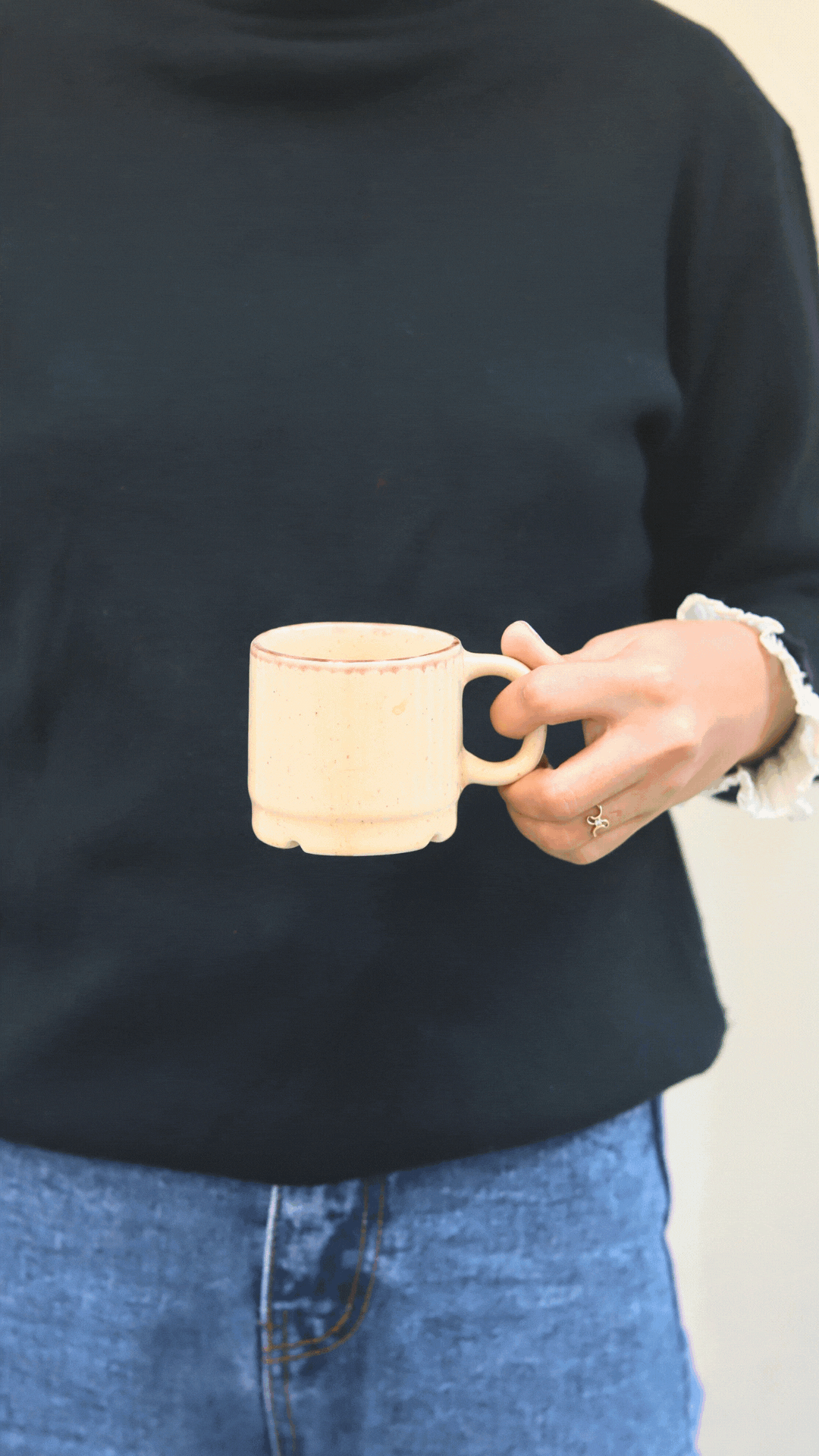 Ivory Bliss Tea Cups - Set of 6