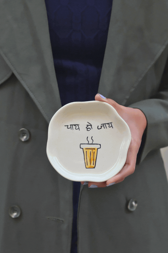 Chai Ho Jaye Handmade Dessert Plate - The Chai Lovers Edit