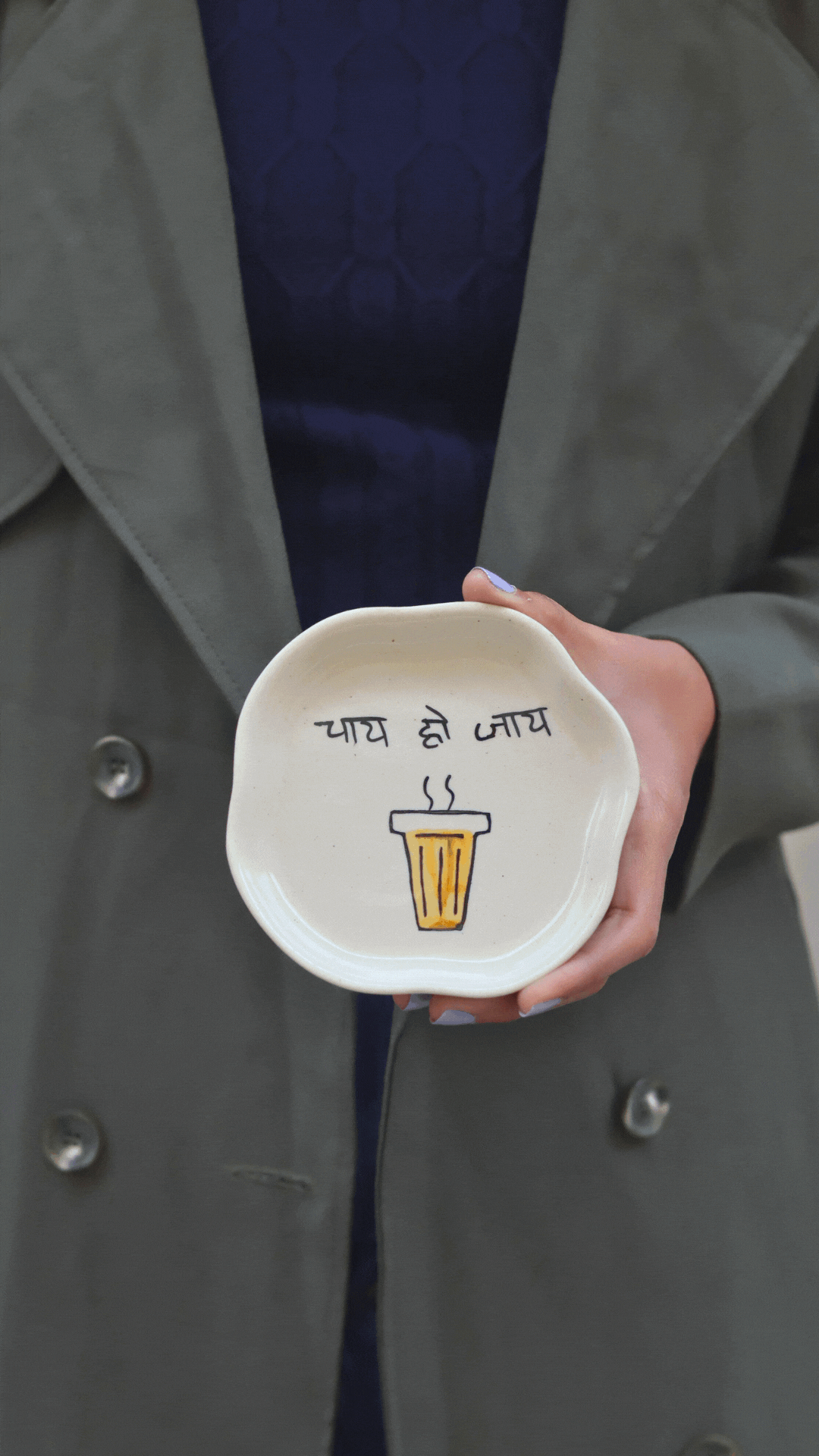 Chai Ho Jaye Handmade Dessert Plate - The Chai Lovers Edit