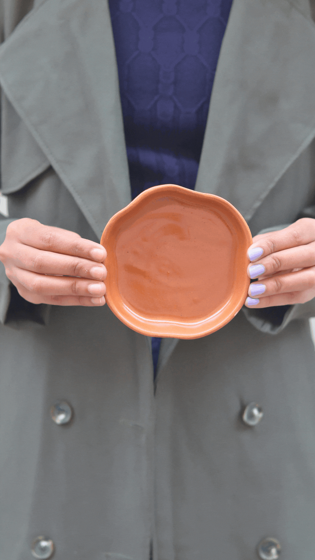 Rust Handmade Dessert Plate