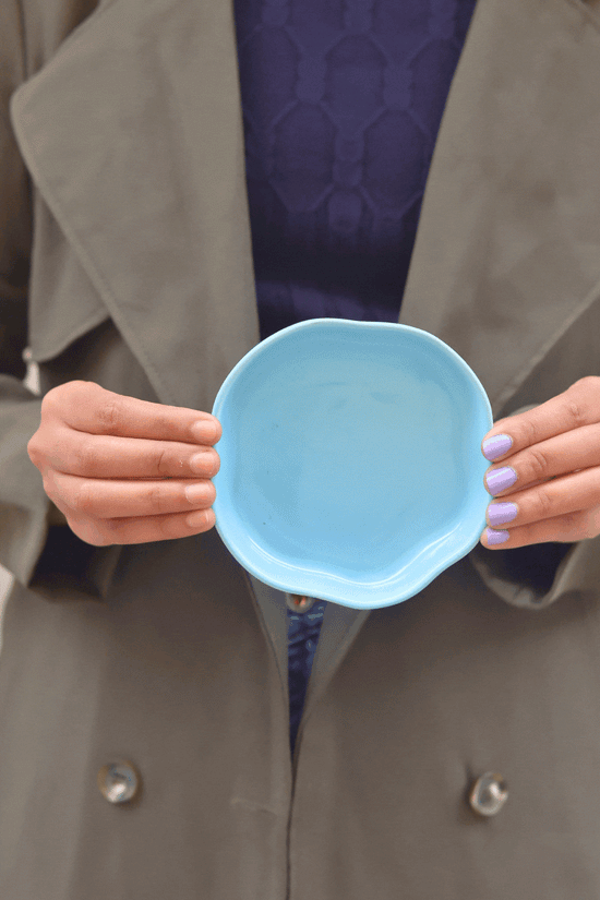 Ocean Blue -  Handmade Dessert Plate