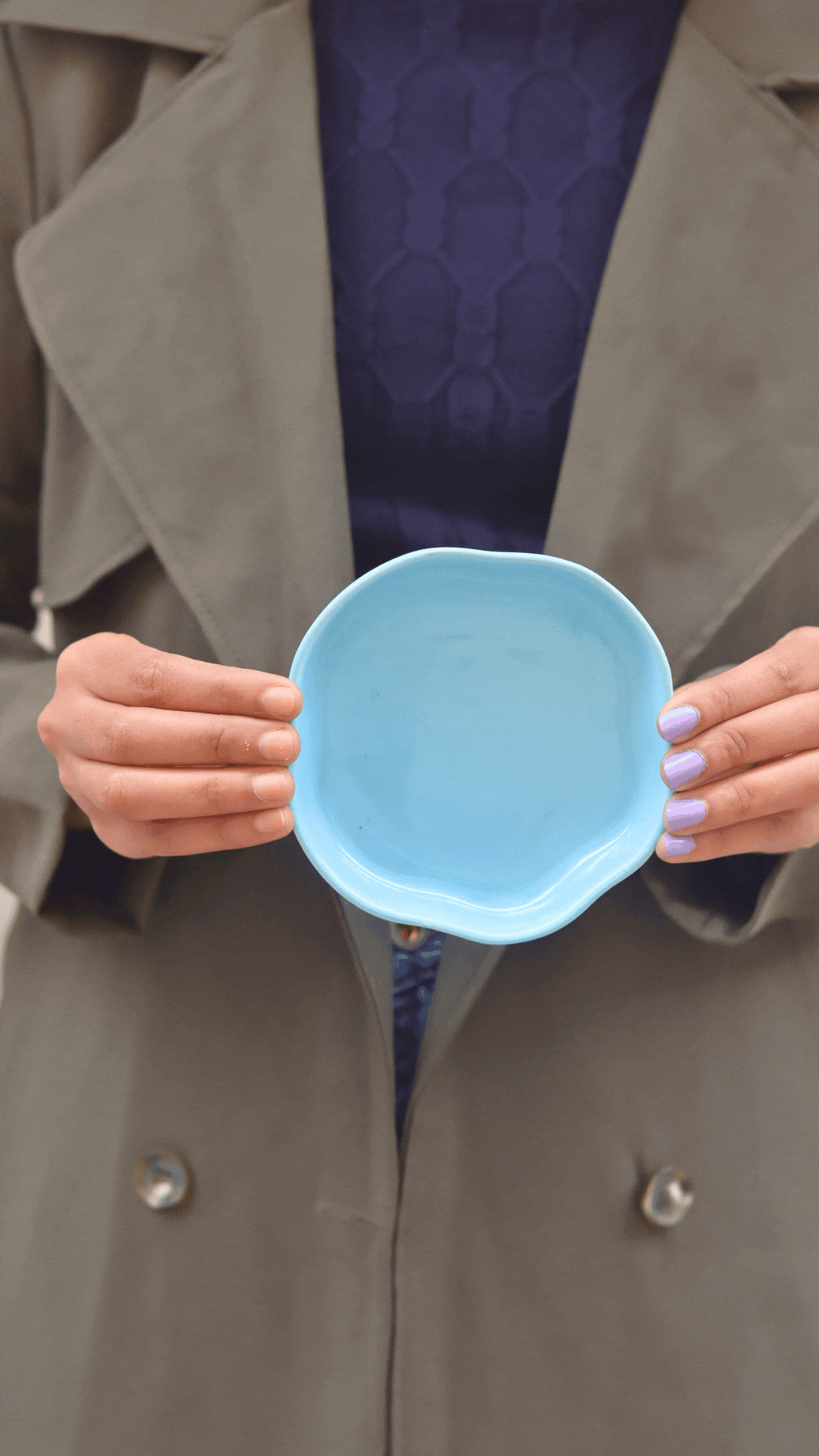 Ocean Blue -  Handmade Dessert Plate