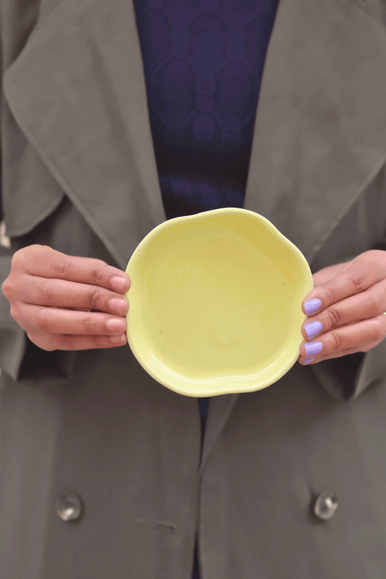 Sunshine Yellow -  Handmade Dessert Plate