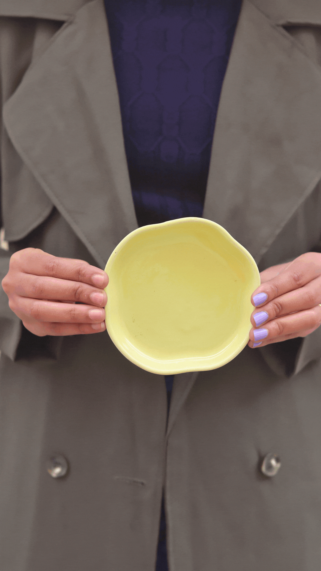 Sunshine Yellow -  Handmade Dessert Plate