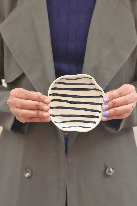 Zebra - Handmade Dessert Plate