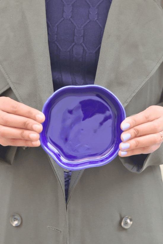 Royal Blue Handmade Dessert Plate