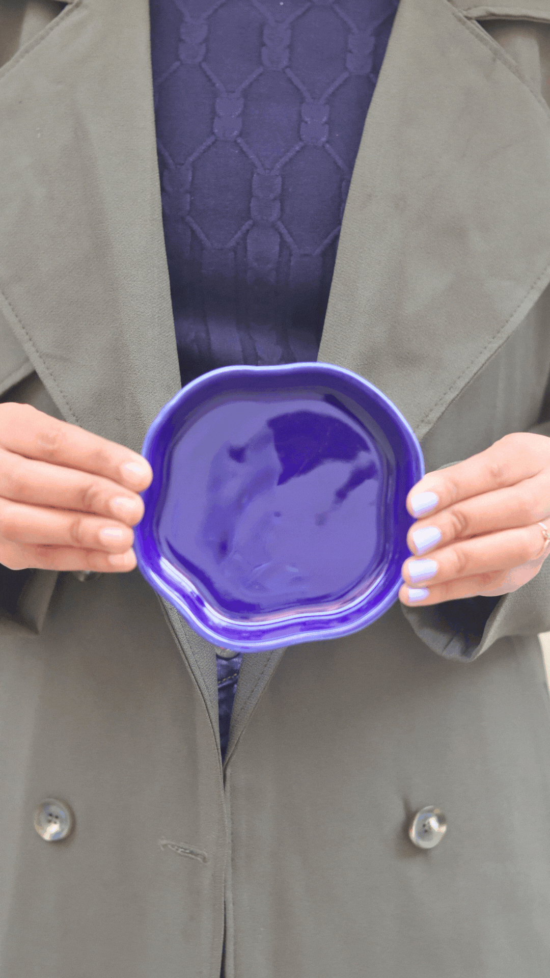 Royal Blue Handmade Dessert Plate