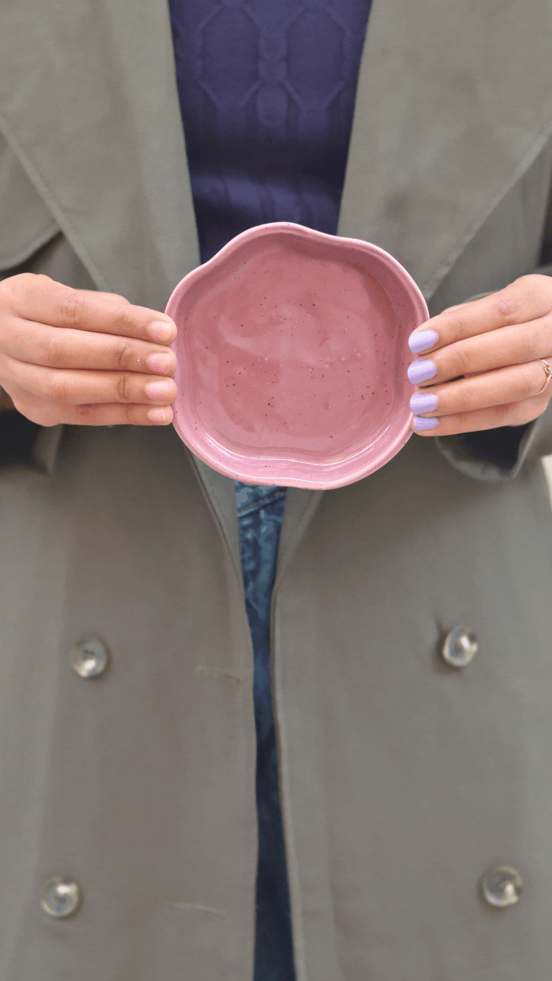 Lavender Handmade Dessert Plate