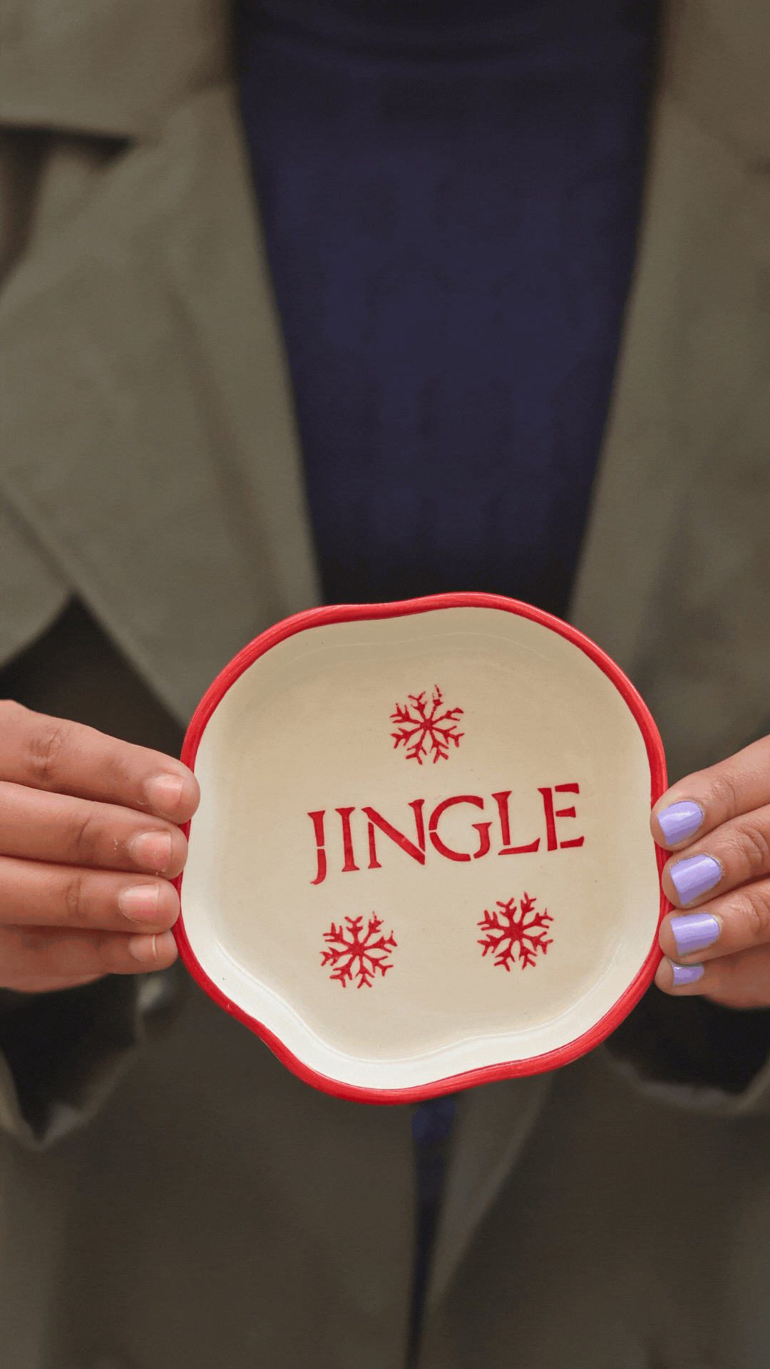 Jingle Handmade Dessert Plate