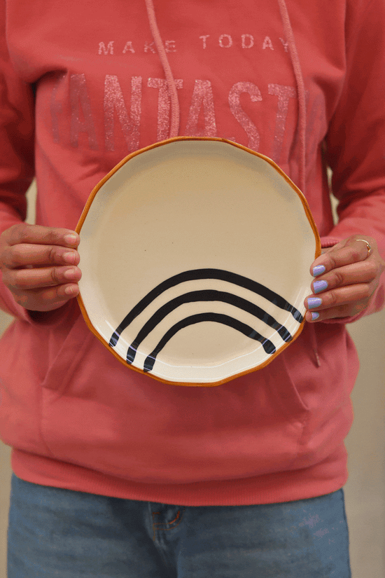 Semi Circle Abstract Plate