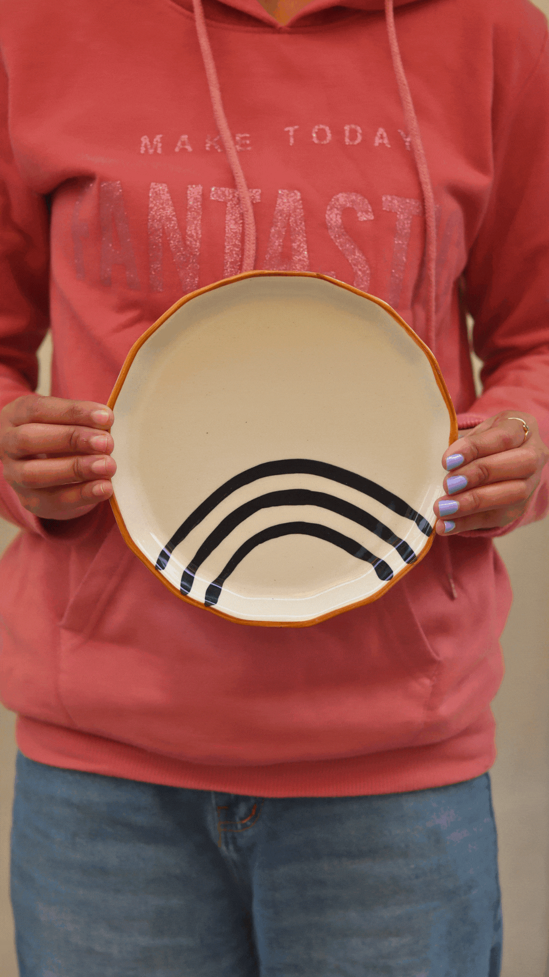 Semi Circle Abstract Plate