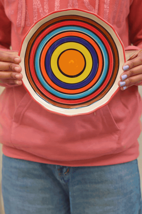 Rainbow Swirl Plate